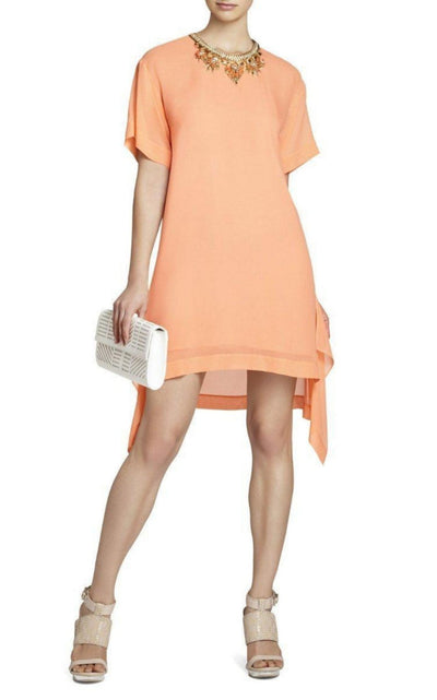 BCBGMAXAZRIA Sharon Layered Silk Dress - Runway Catalog