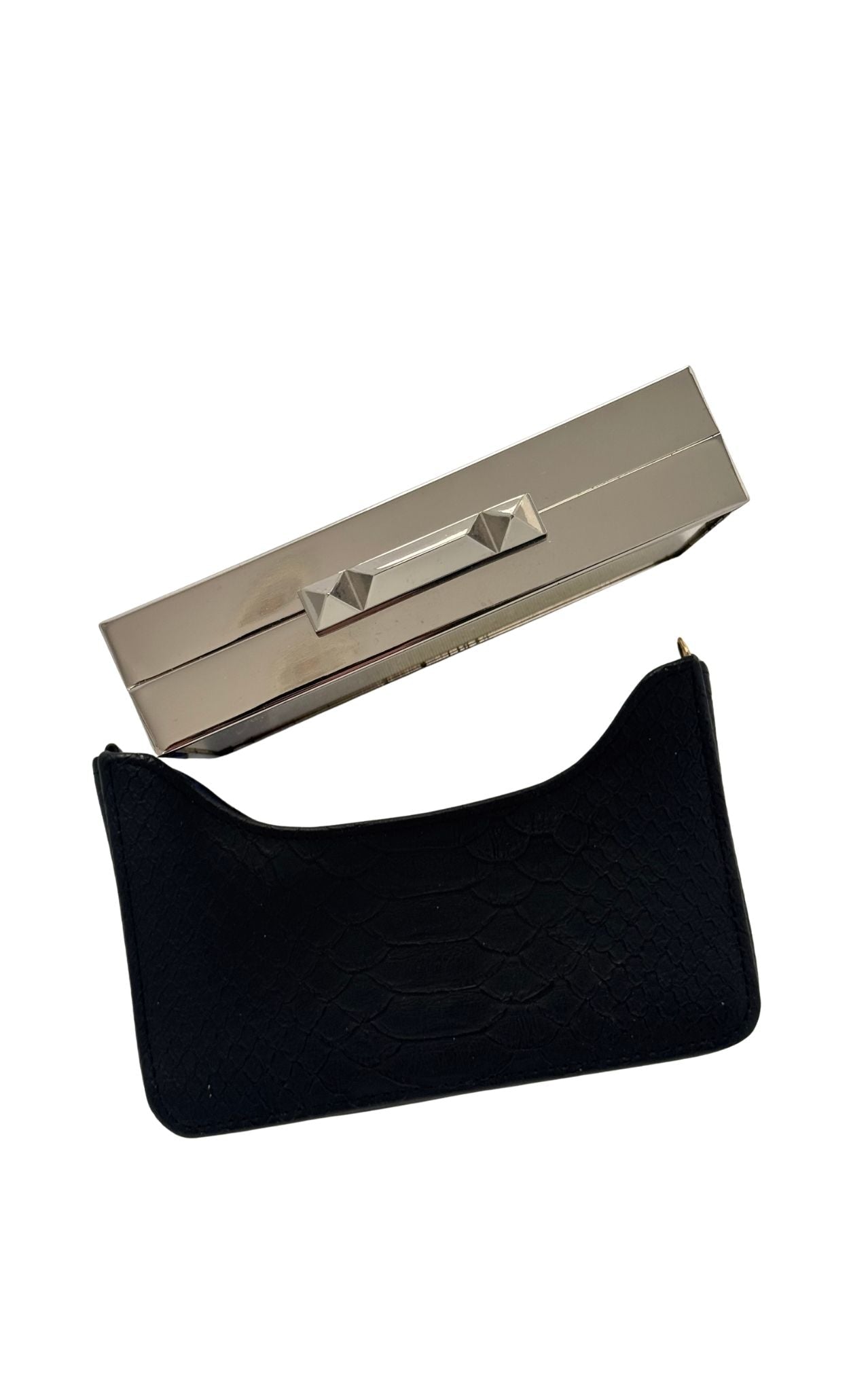 BCBG Max Azria Shell Transparent Frame Clutch