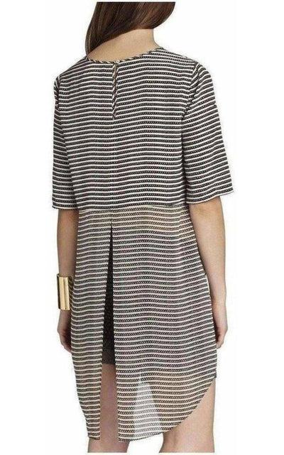 BCBGMAXAZRIA Silk Caterina Split Back Top - Runway Catalog