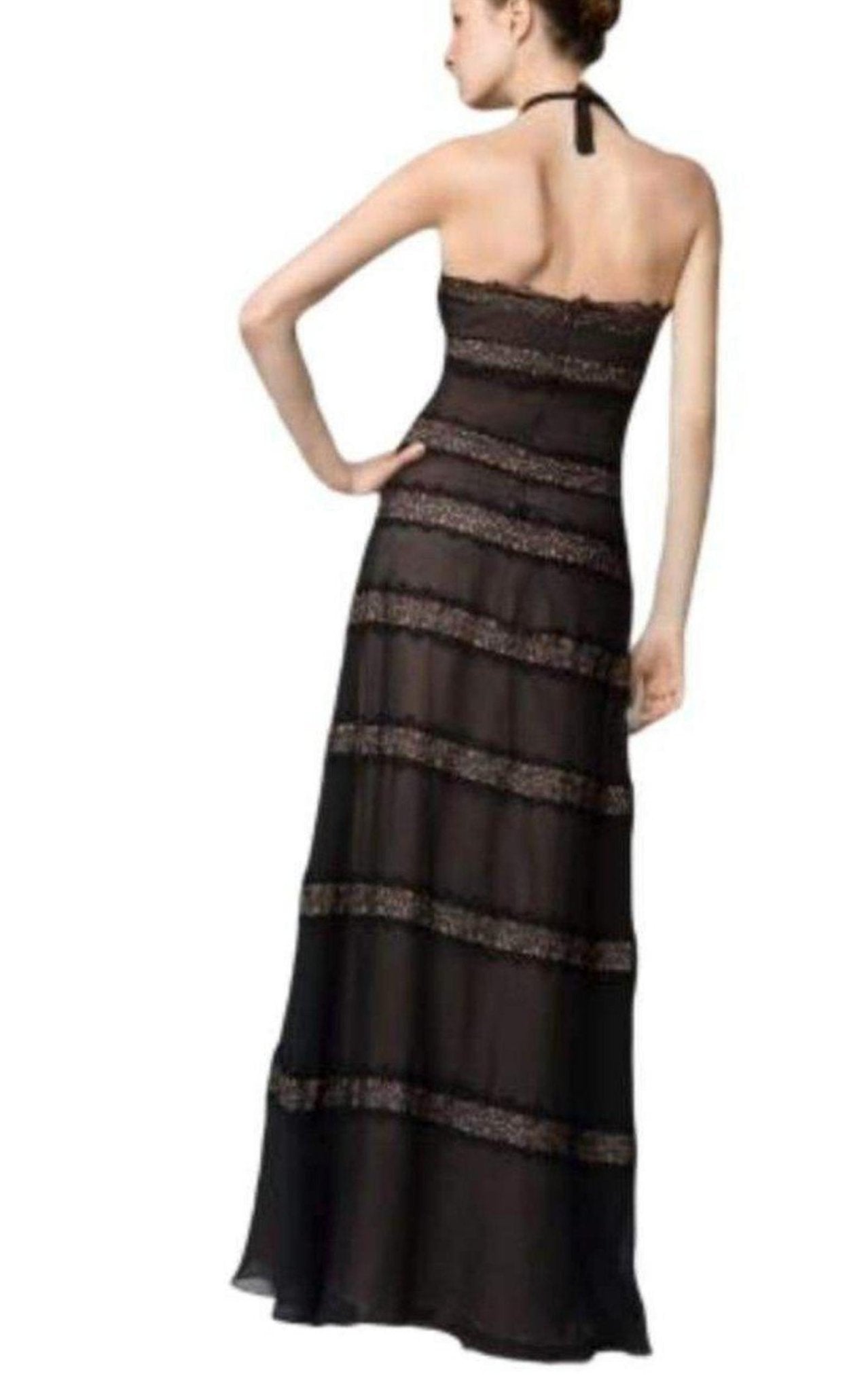BCBGMAXAZRIA Silk Lace Black Dress