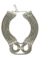 BCBGMAXAZRIA Silver Statement Futura Snake chain Necklace - Runway Catalog