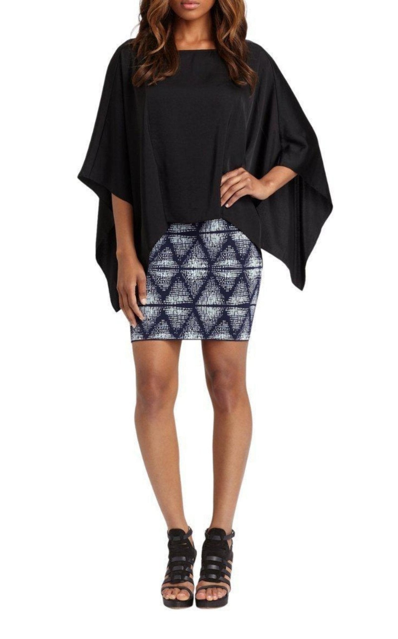 BCBGMAXAZRIA Simone Abstract Tribal Print Skirt - Runway Catalog
