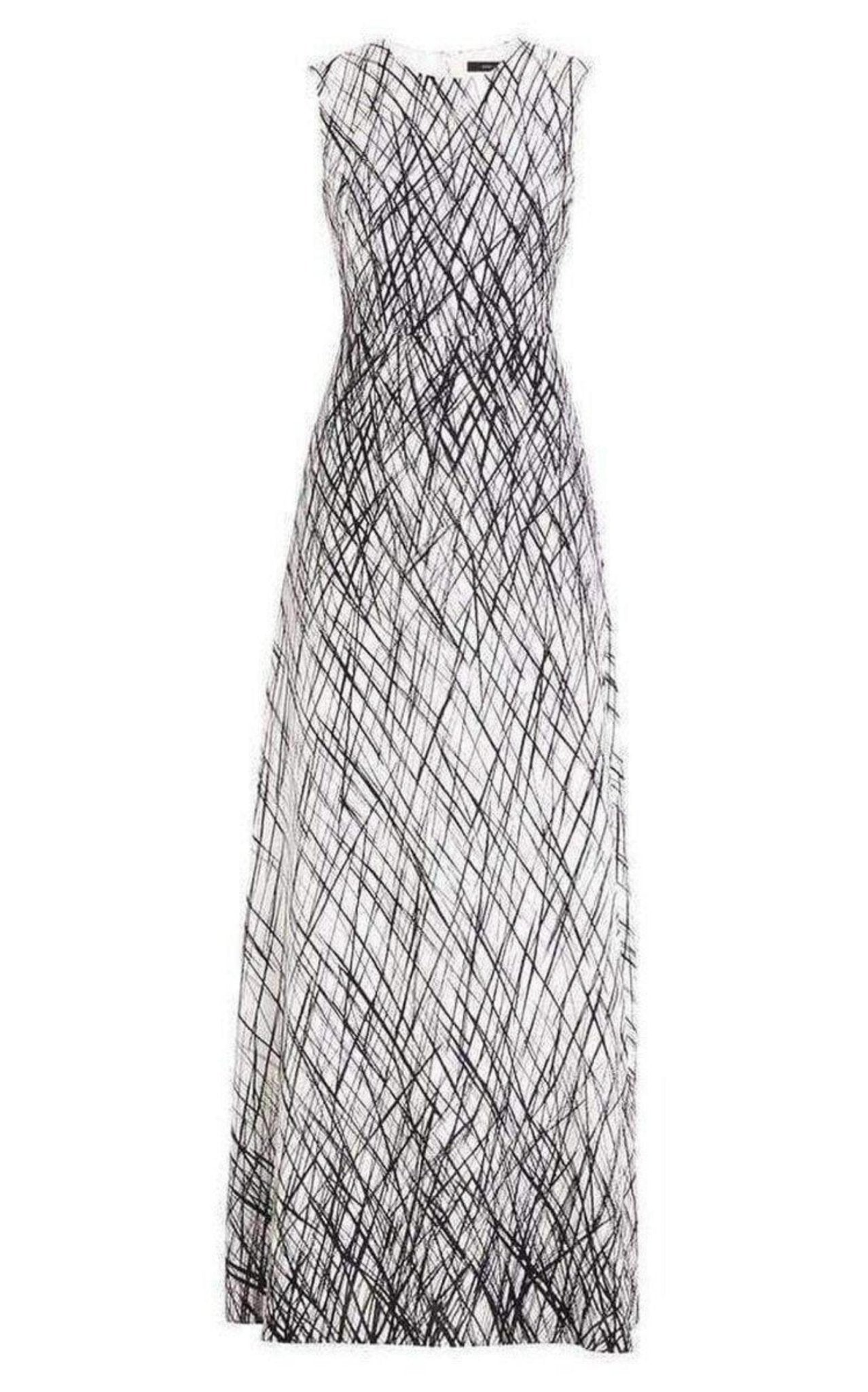 BCBGMAXAZRIA Sleeveless Printed Gown Dress - Runway Catalog
