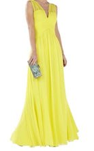 BCBGMAXAZRIA Sleeveless Yellow Gown - Runway Catalog