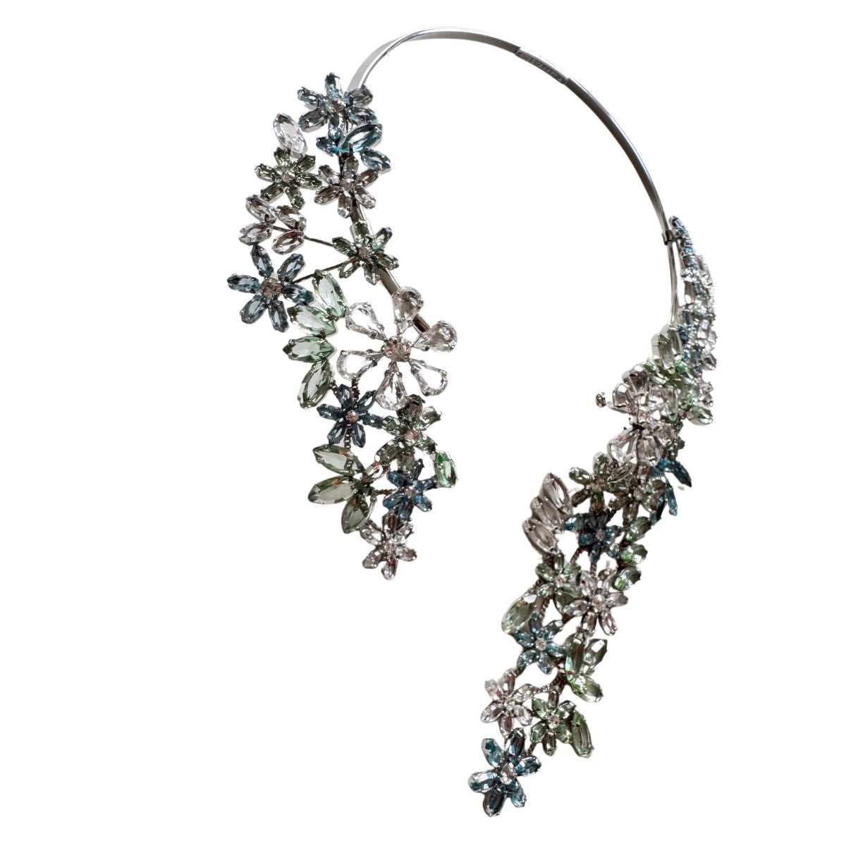 BCBGMAXAZRIA Stone Floral Necklace - Runway Catalog