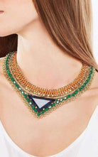 Collier combiné Stone Tribal Malachite BCBGMAXAZRIA - Catalogue Runway