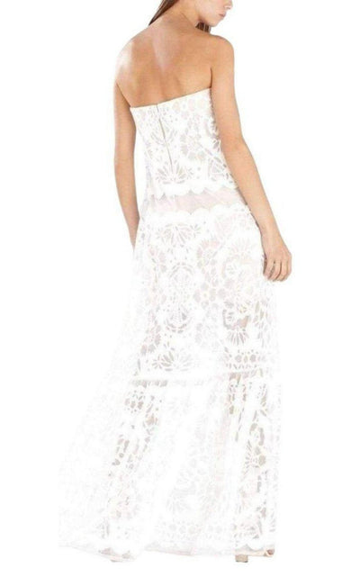 BCBGMAXAZRIA Strapless Bottom Ruffle Cotton Gown - Runway Catalog