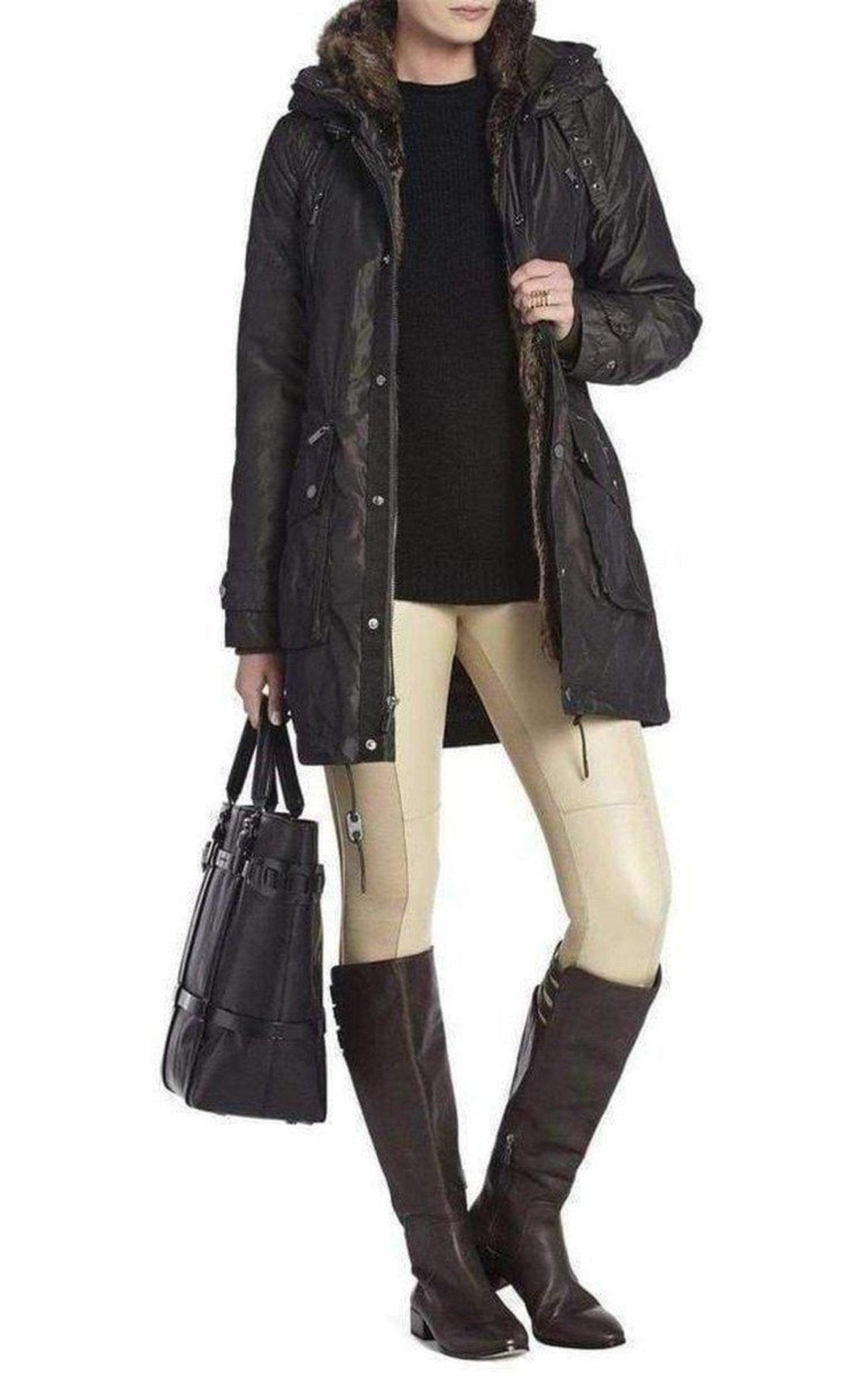 BCBGMAXAZRIA Taylor Fur Trimmed Anorak Jacket - Runway Catalog