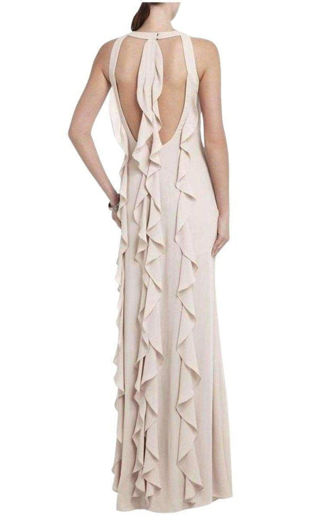 BCBGMAXAZRIA Tess Cascading Ruffle Dress