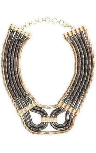BCBGMAXAZRIA Two - Tone Chain Statement Necklace - Runway Catalog