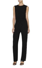 BCBGMAXAZRIA Victorya Lace Side Paneles Jumpsuit - Runway Catalog