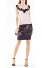 BCBGMAXAZRIA Virginie Beaded Fringe Peplum Top - Runway Catalog