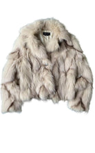 BCBGMAXAZRIA White Fox Coat - Runway Catalog