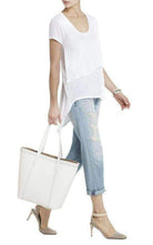 Sac cabas en cuir blanc BCBGMAXAZRIA - Catalogue Runway