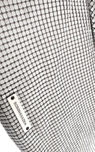 BCBG Max Azria white metal mesh fold-over clutch evening bag