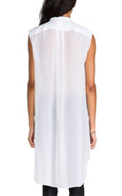 BCBGMAXAZRIA White Silk Callista Top - Runway Catalog