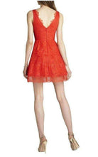 BCBGMAXAZRIA Willa Bright Poppy Lace Cocktail Dress - Runway Catalog