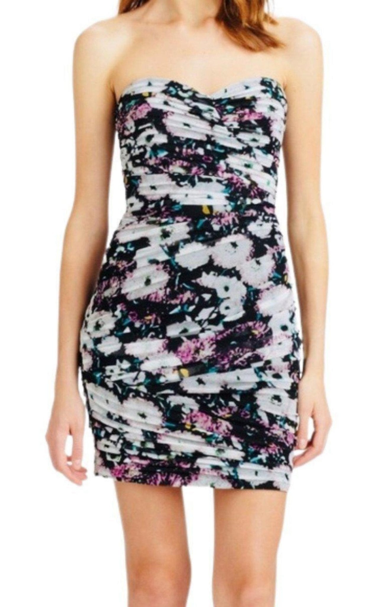 BCBGMAXAZRIA Winnie Strapless Floral Print Dress - Runway Catalog