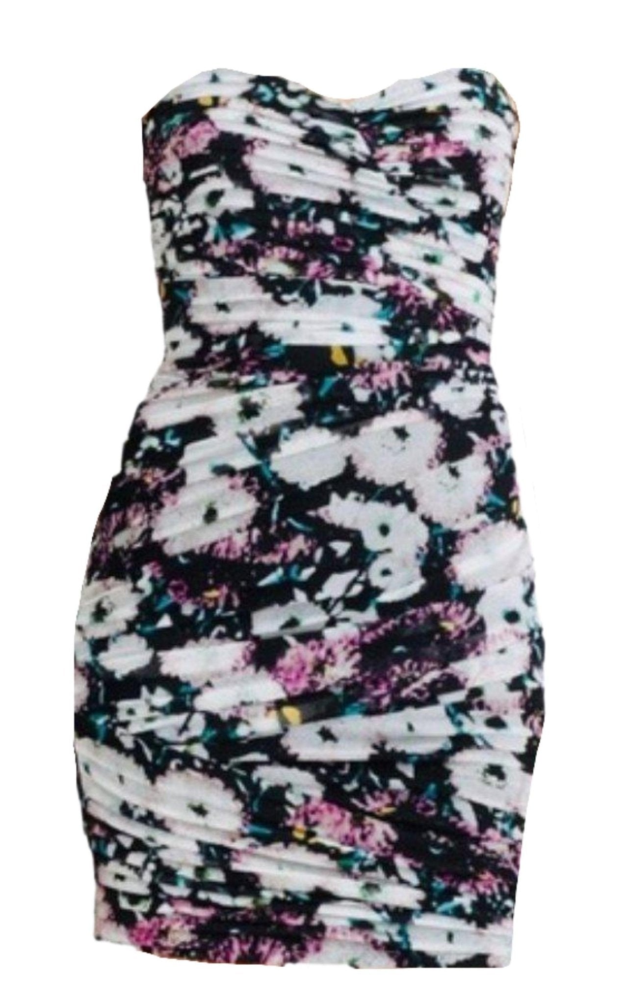 BCBGMAXAZRIA Winnie Strapless Floral Print Dress - Runway Catalog