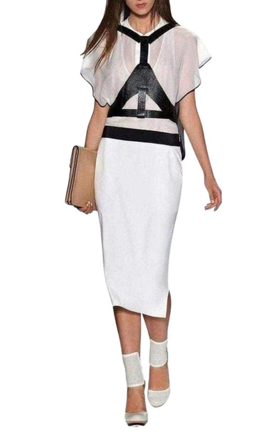 BCBGMAXAZRIA Yvette Talk/Black Silk Dress - Runway Catalog