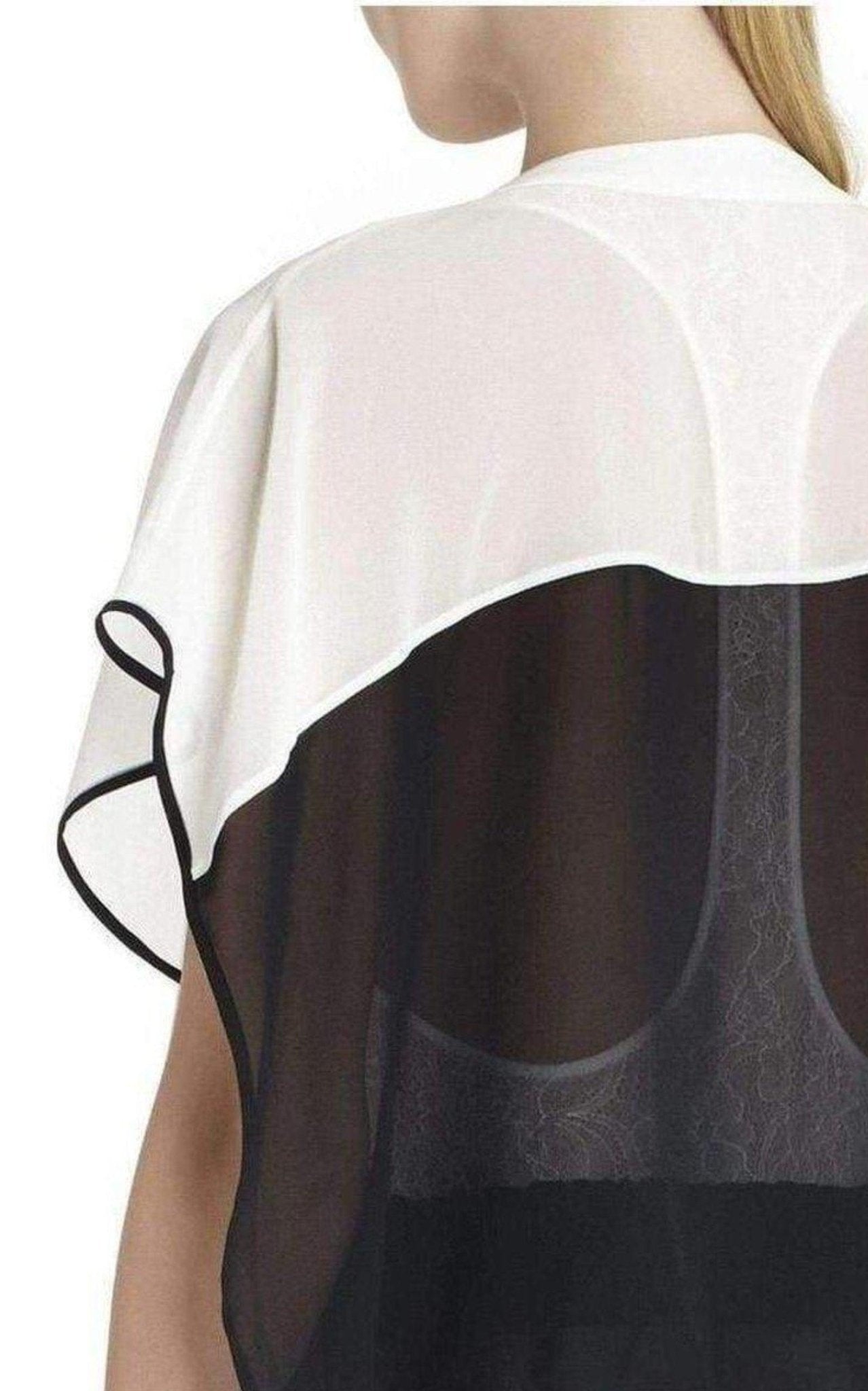 BCBGMAXAZRIA Yvette Talk/Schwarzes Seidenkleid – Laufsteg-Katalog