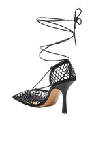 Bottega Veneta Fishnet Mesh Leather Sandal - Runway Catalog