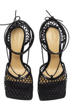 Bottega Veneta Fishnet Mesh Leather Sandal - Runway Catalog