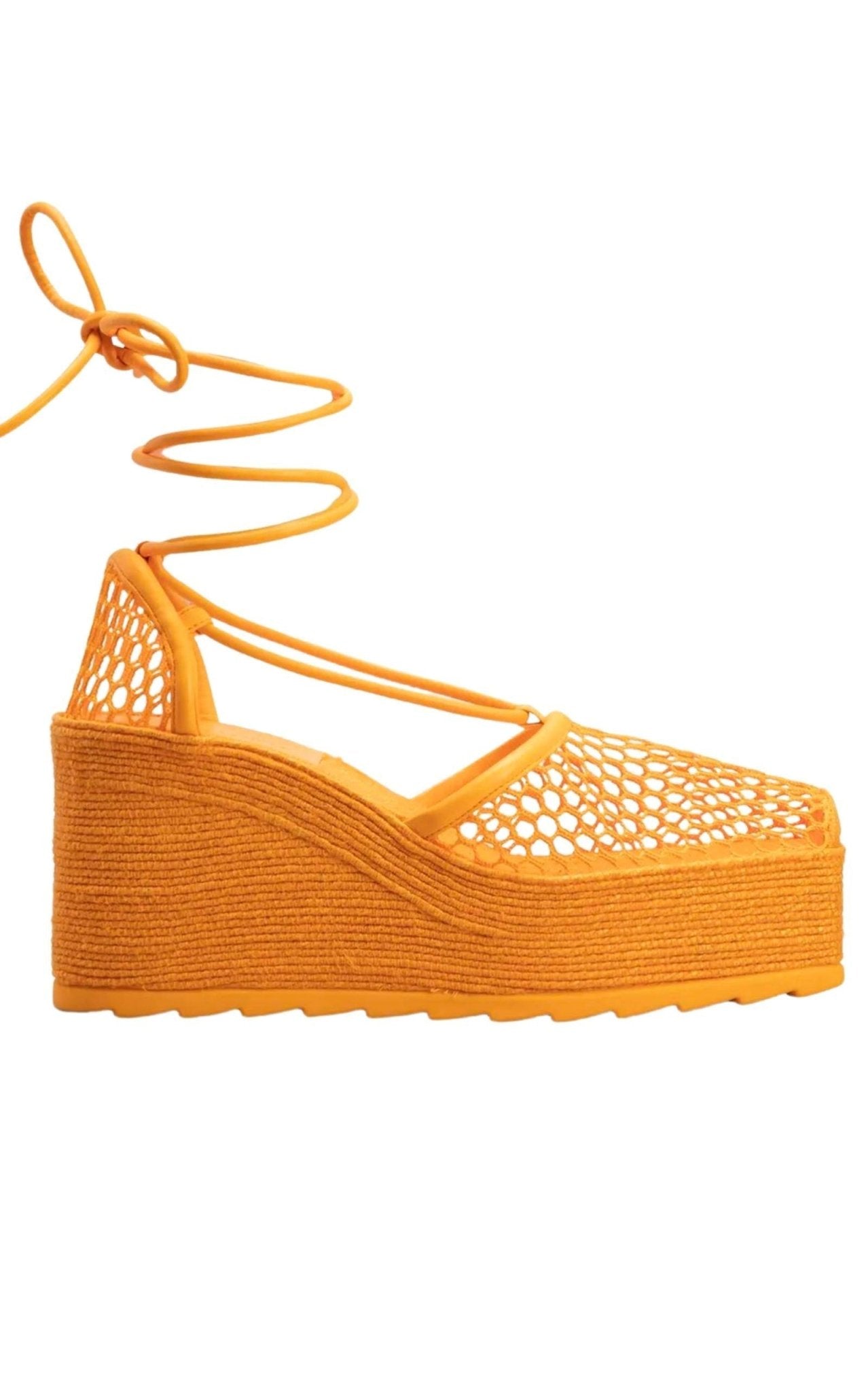 Bottega Veneta Leather and Mesh Espadrilles - Runway Catalog