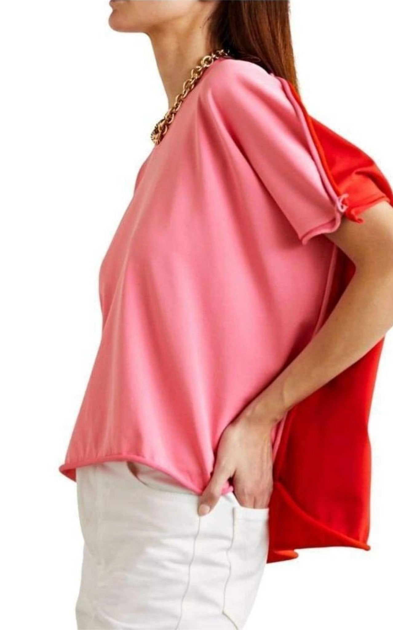 Camiseta de jersey bicolor de Bottega Veneta - Catálogo de pasarela