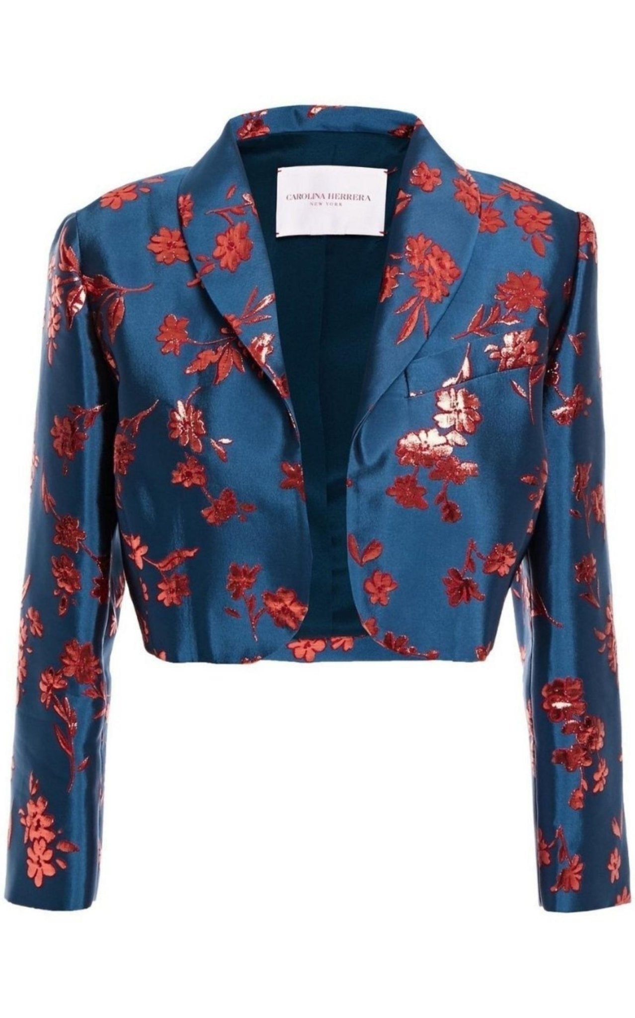 Carolina Herrera Floral Cropped Bolero Jacket