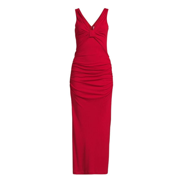 Carolina Herrera Ruched Stretch-Jersey Maxi Dress in Red – Runway Catalog