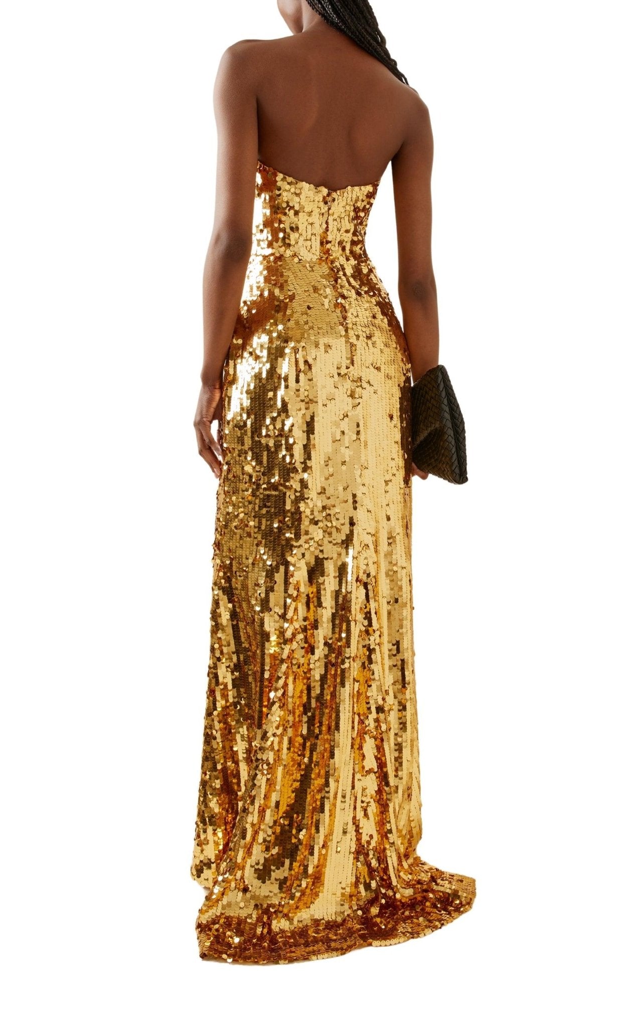 Carolina Herrera Sequined Strapless Gown Dress - Runway Catalog