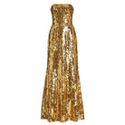 Carolina Herrera Sequined Strapless Gown Dress - Runway Catalog