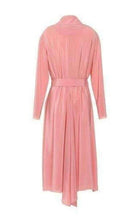 Cedric Charlier Pink Silk Georgette Trench Coat - Runway Catalog