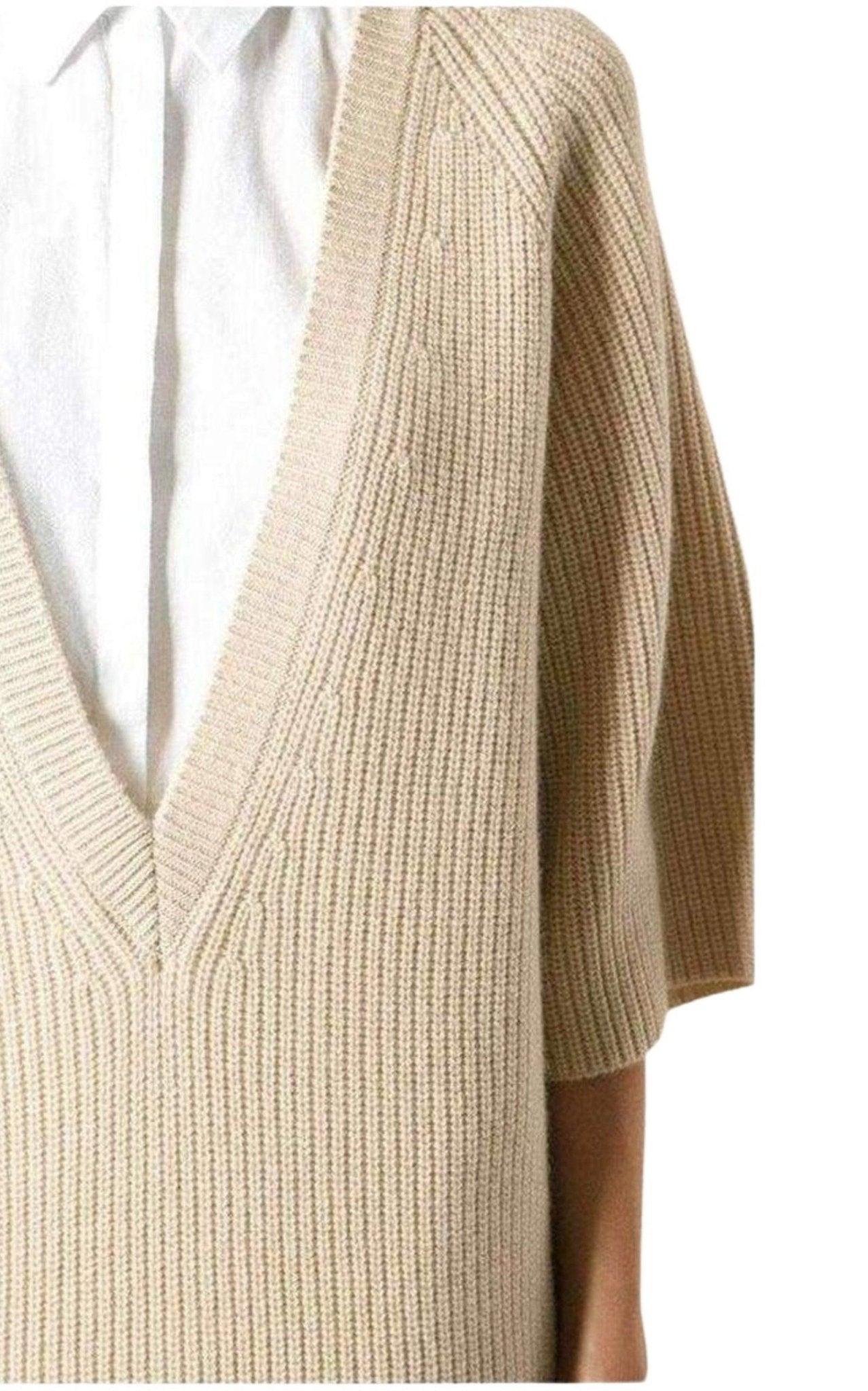 Chloe Beige Cashmere Knit Sweater - Runway Catalog