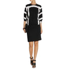 Chloe Black and White Monochrome Crepe Shift Dress - Runway Catalog