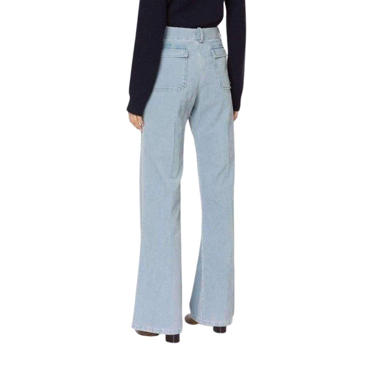 Chloe Corduroy Wide Leg Trousers Pants - Runway Catalog