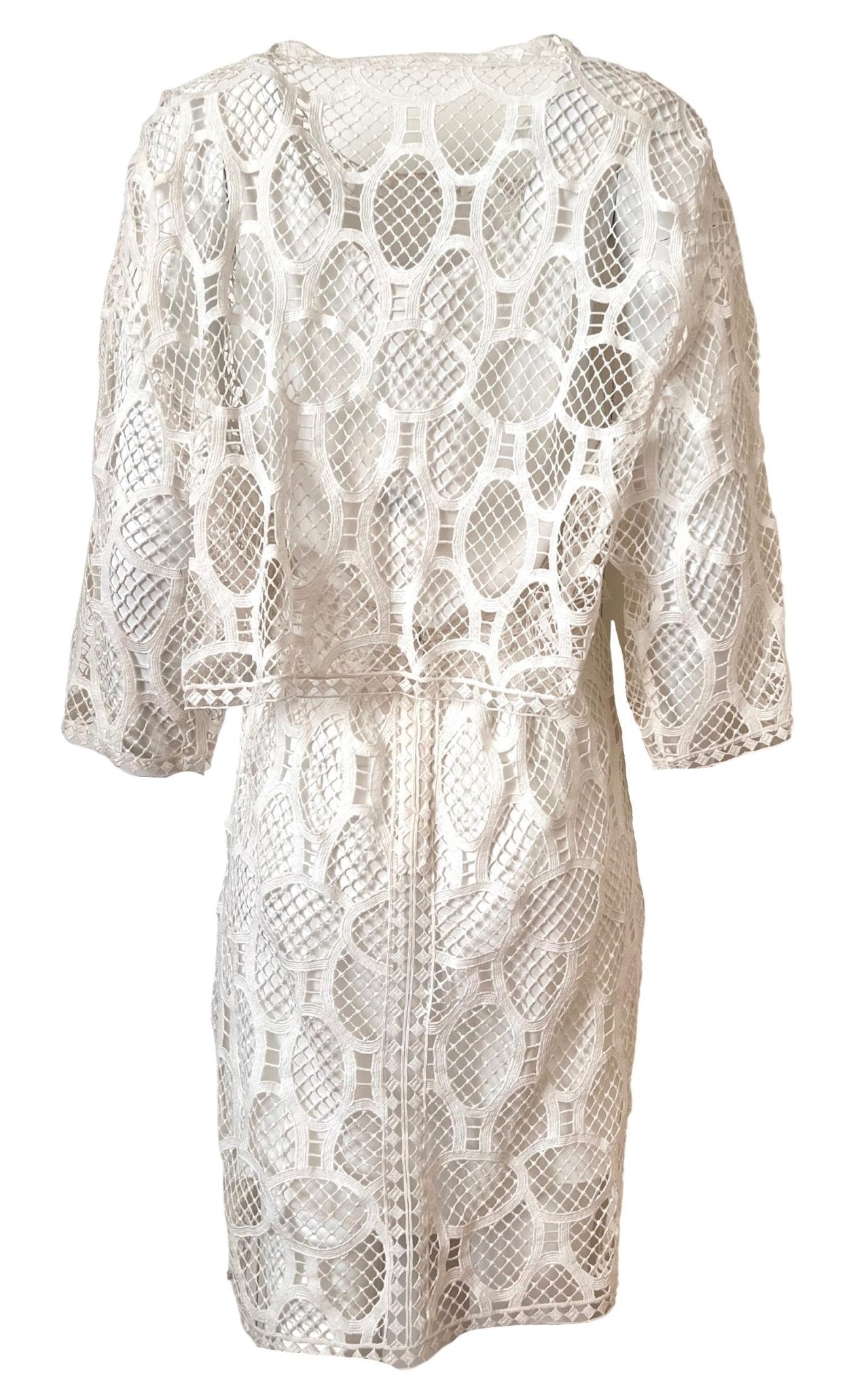 Chloe Crochet Lace Cotton Dress - Runway Catalog