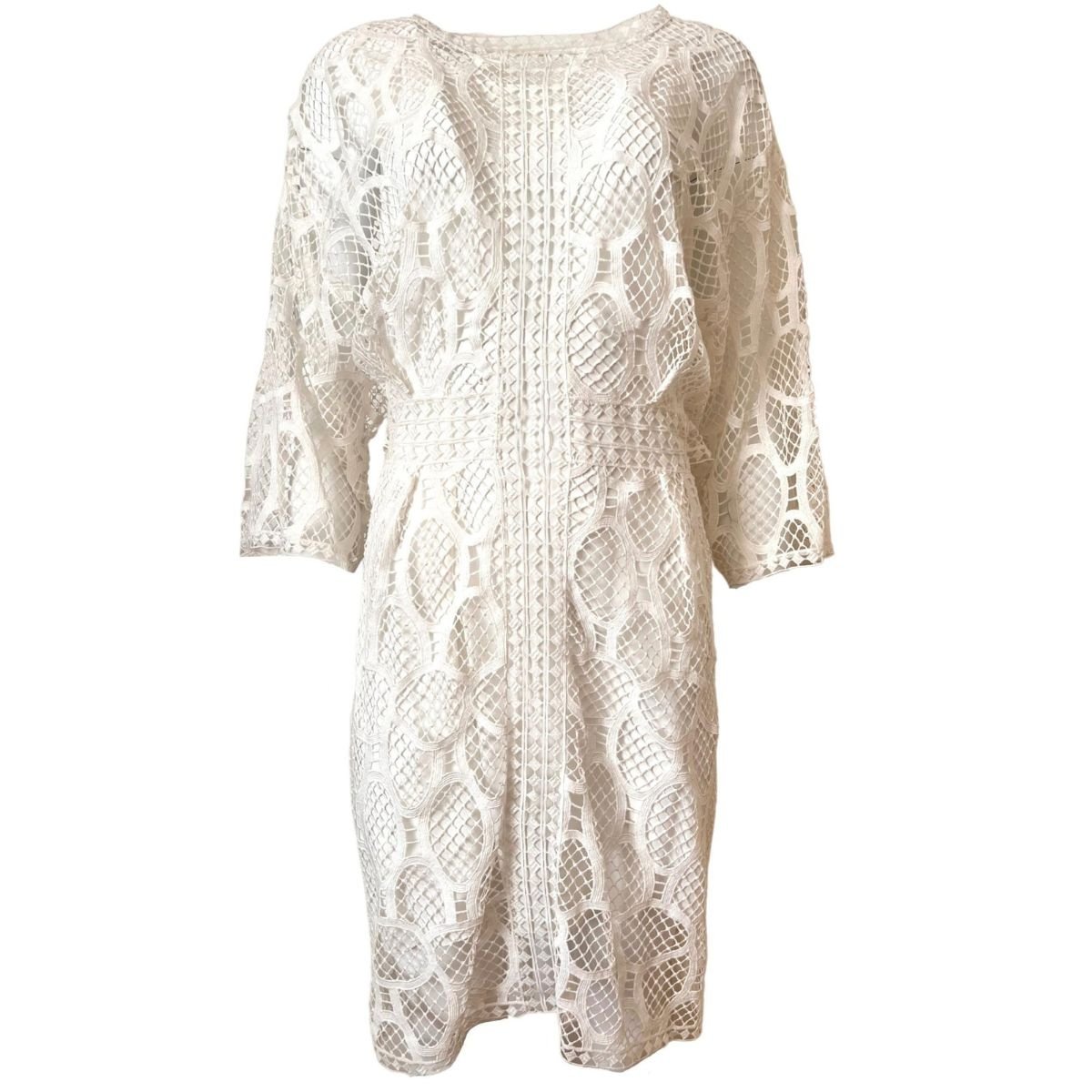 Chloe Crochet Lace Cotton Dress - Runway Catalog