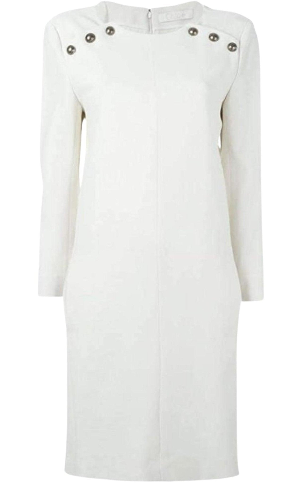 Chloe Decorative Button Dress - Runway Catalog