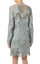 Chloe Fringed Macrame Dress - Runway Catalog