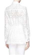Chloe Guipure Embroidery Lace Shirt Coat - Runway Catalog
