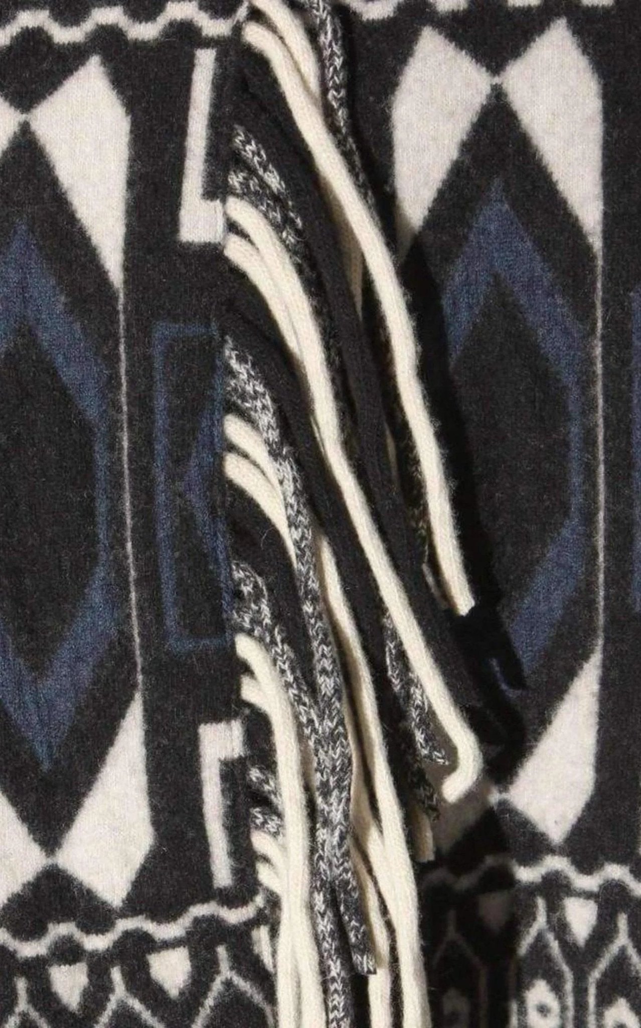 Chloe Intarsia Hooded Cape Poncho - Runway Catalog