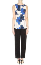 Chloe Neon Blue and Navy Silk Top - Runway Catalog