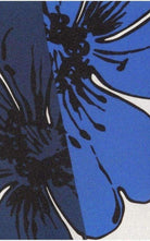 Chloe Neon Blue and Navy Silk Top - Runway Catalog