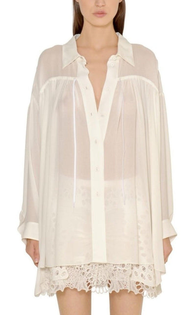 Chloe Oversize fine Crepe Shirt - Runway Catalog