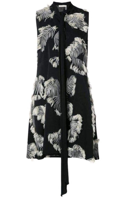 Chloe Palm Jacquard Dress - Runway Catalog