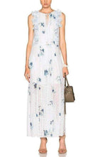 Chloe Ruffle Trimmed Printed Fil Coupe Maxi Dress - Runway Catalog