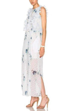 Chloe Ruffle Trimmed Printed Fil Coupe Maxi Dress - Runway Catalog