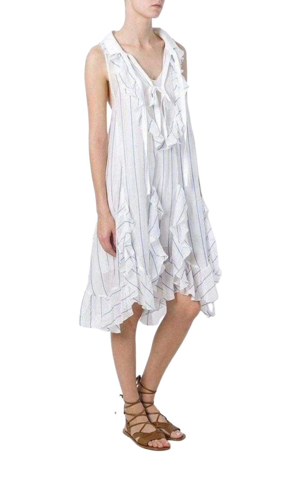 Chloe Ruffled Silk Blend Loose Dress - Runway Catalog